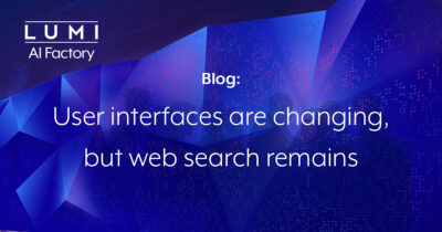 Blog: User interfaces are changing, but web search remains